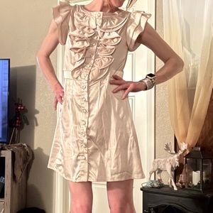 Papaya Beige Ruffle Dress